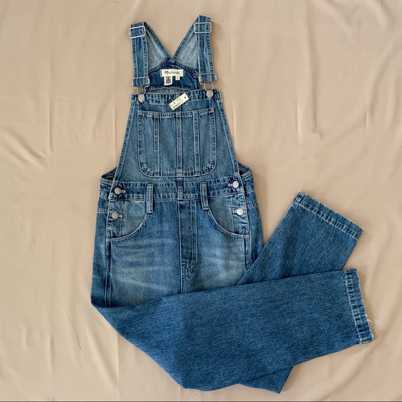 SOLD Madewell Straight Leg Overalls in Hickory Was - Picture 3 of 9